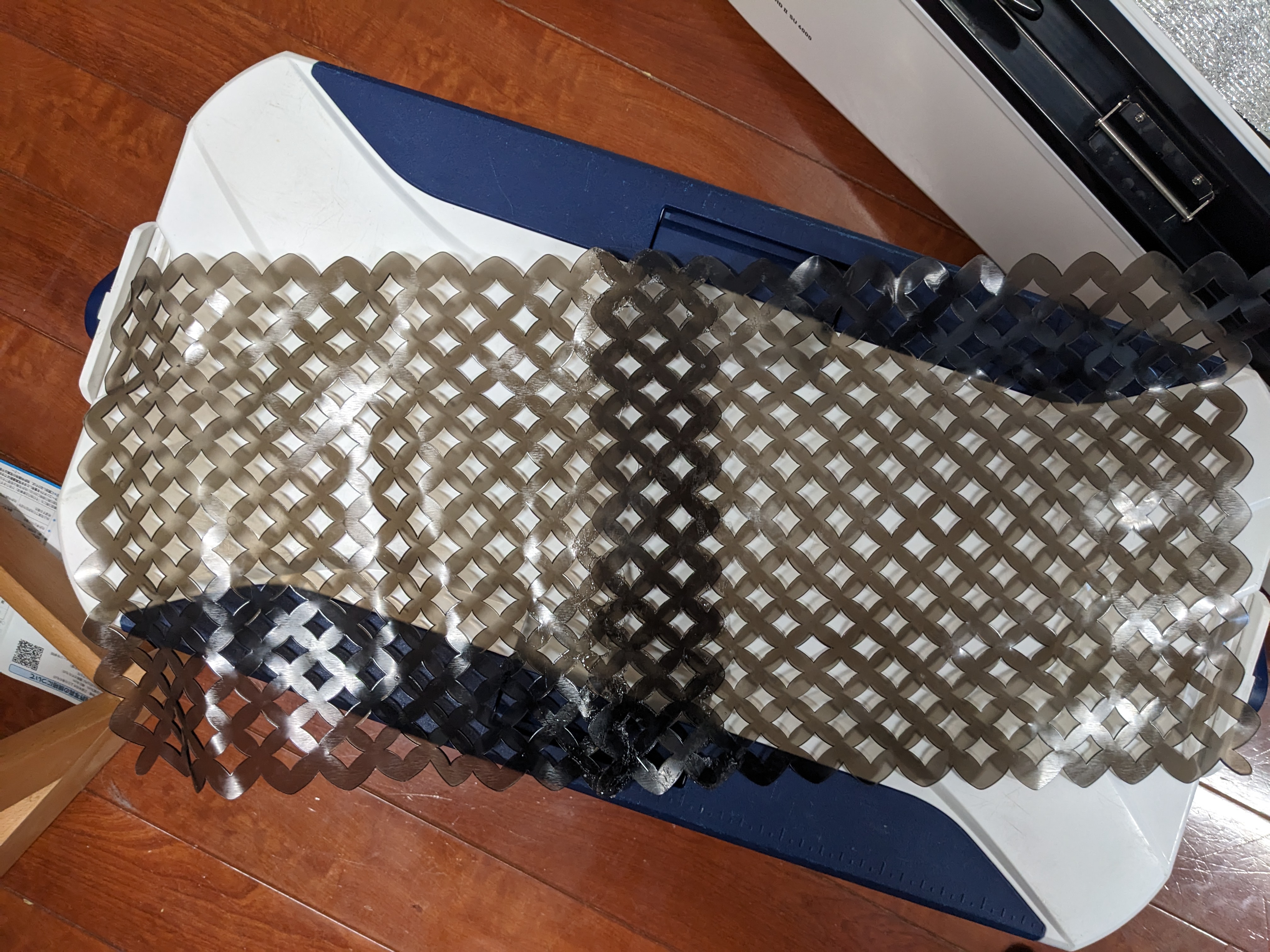 クーラー保冷工夫　25L用氷焼け対策マット　完成