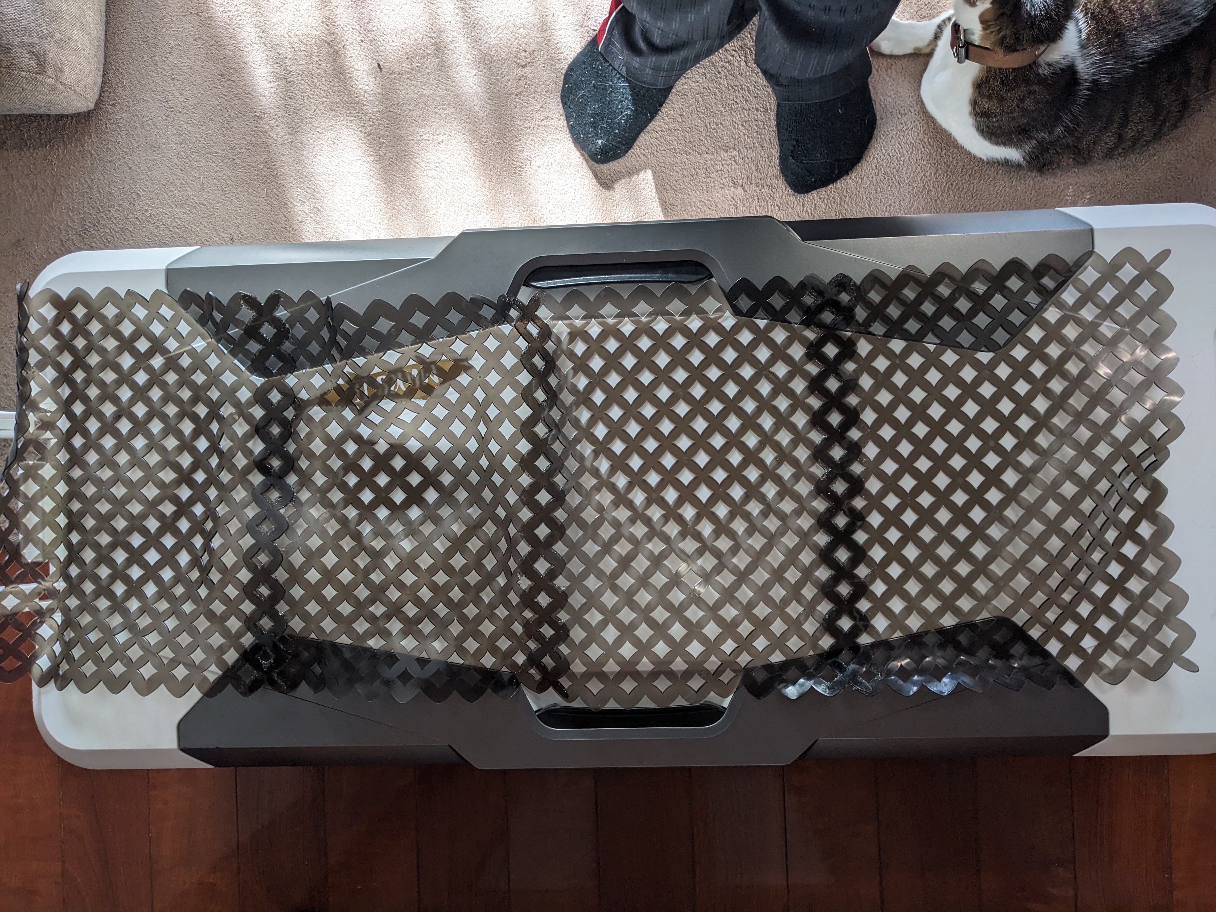 クーラー保冷工夫　60L用氷焼け対策マット　完成