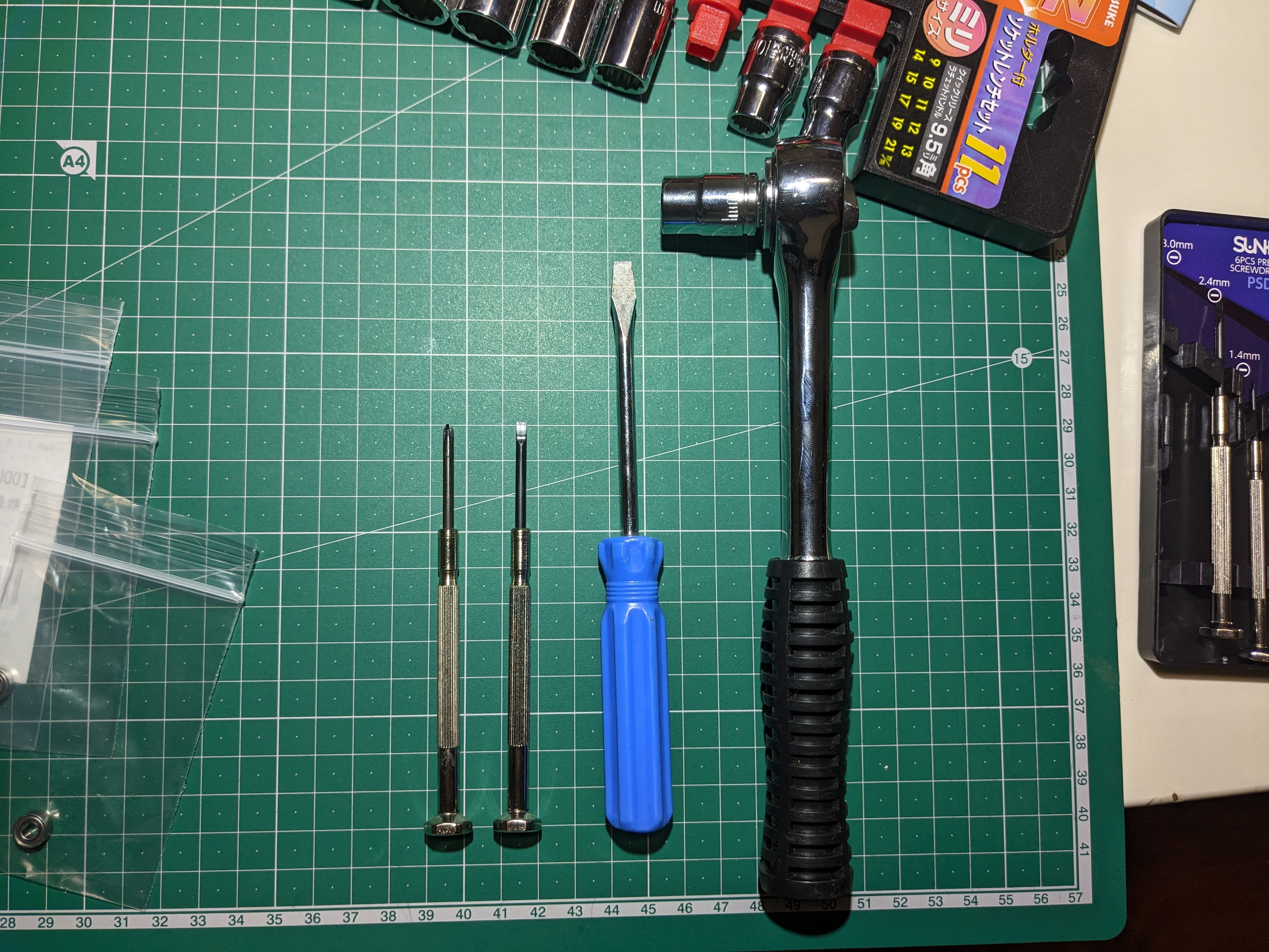 電動リール ハンドルノブ交換 交換に使った工具類