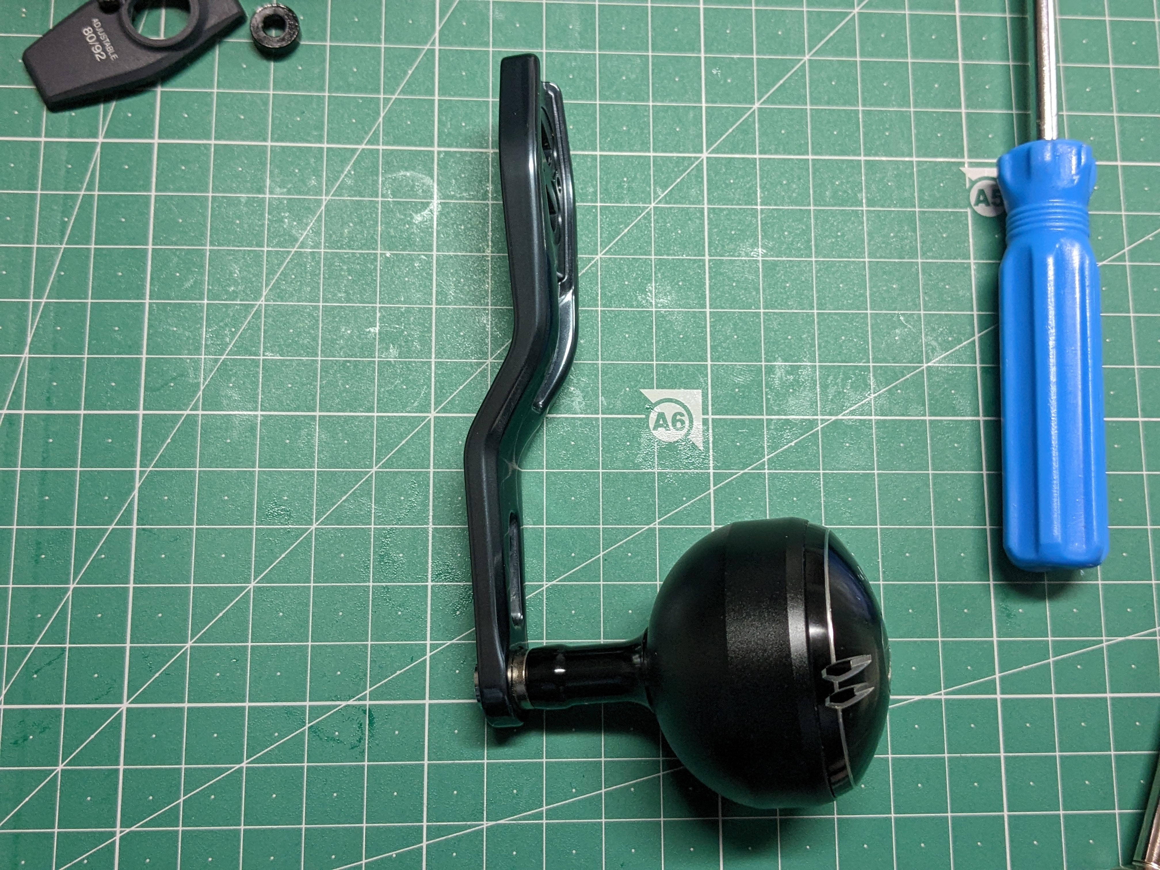 電動リール ハンドルノブ交換 ハンドル組完成