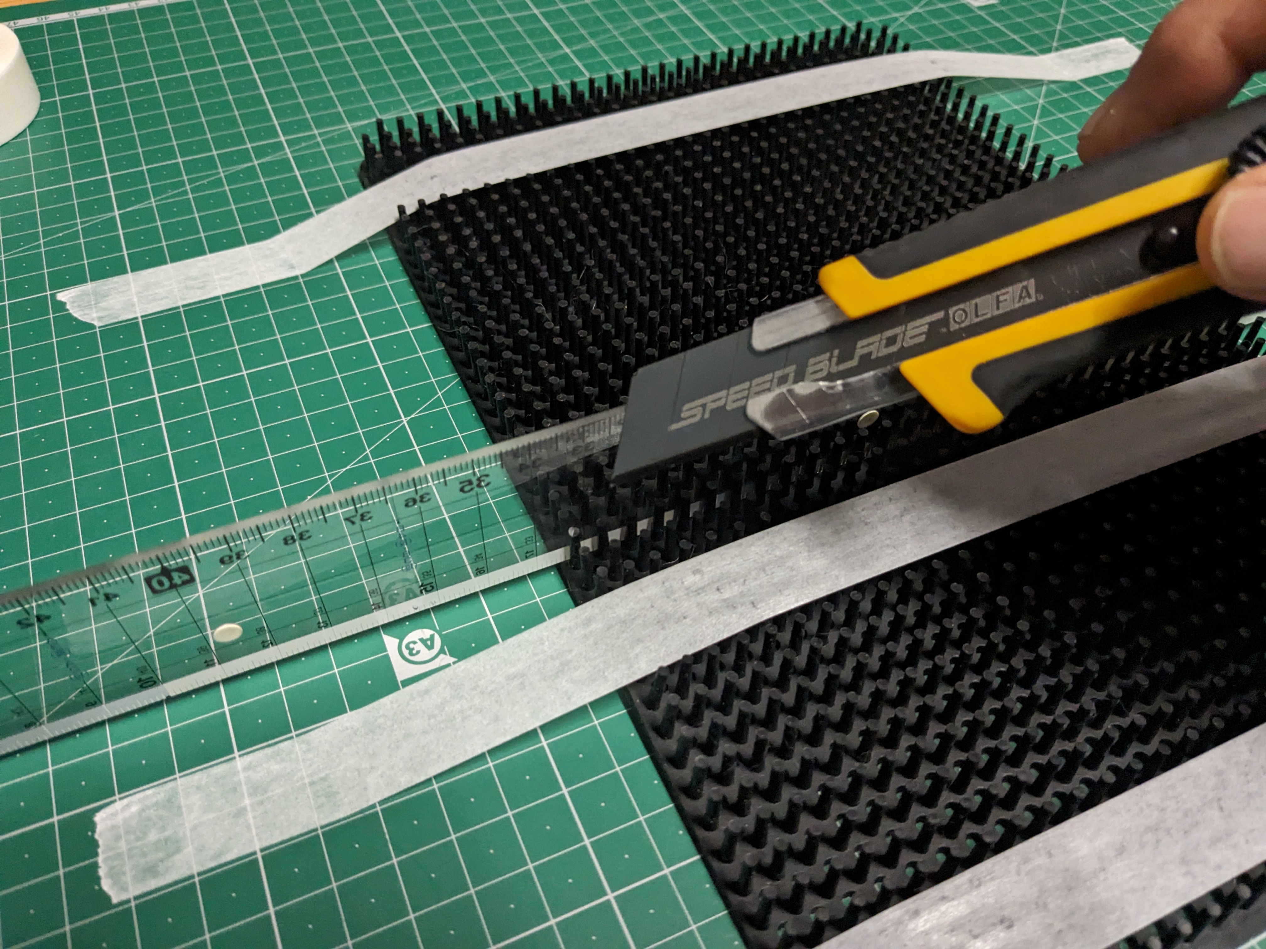 自作剣山　切断