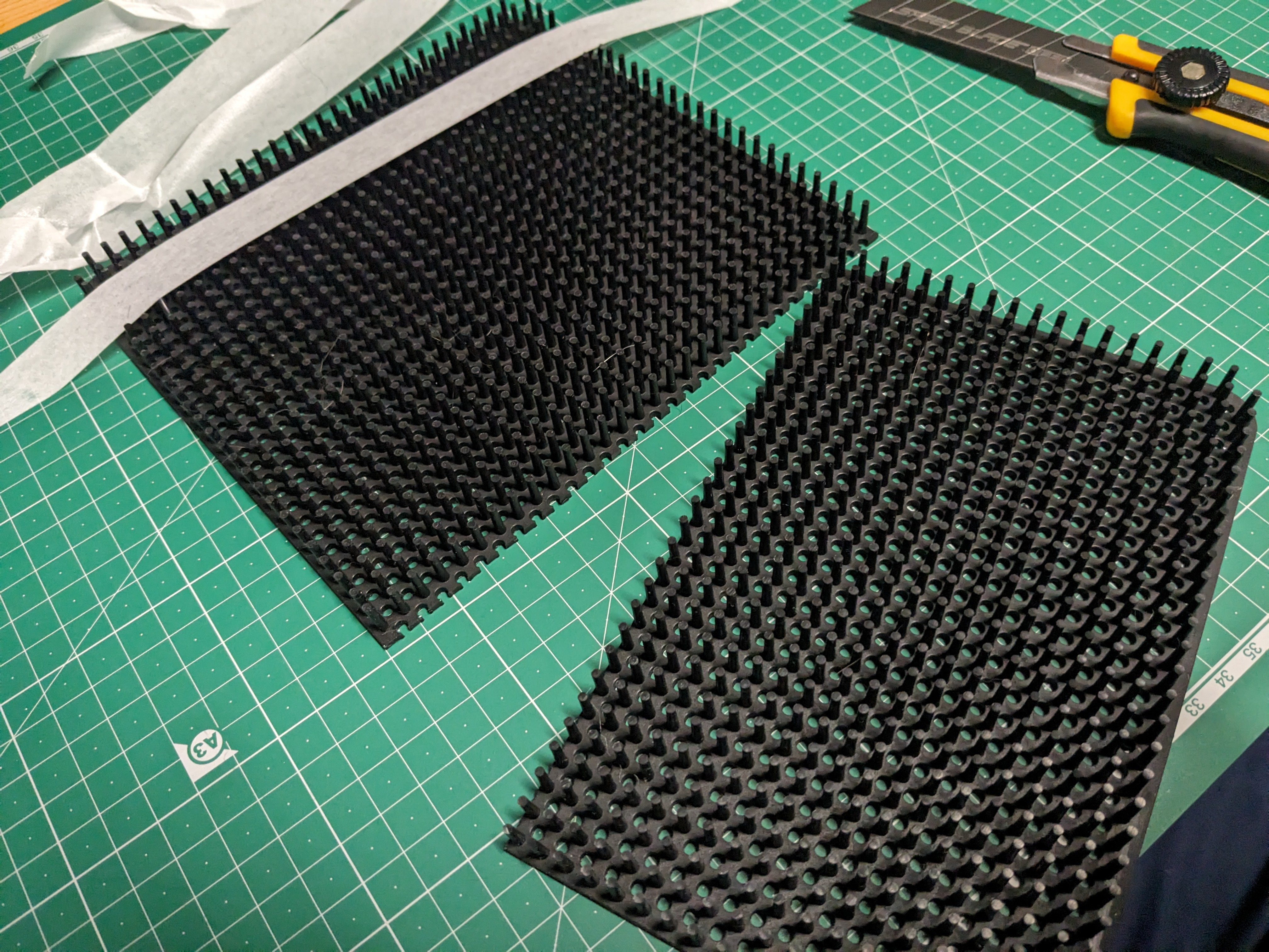 自作剣山　切り分け成功