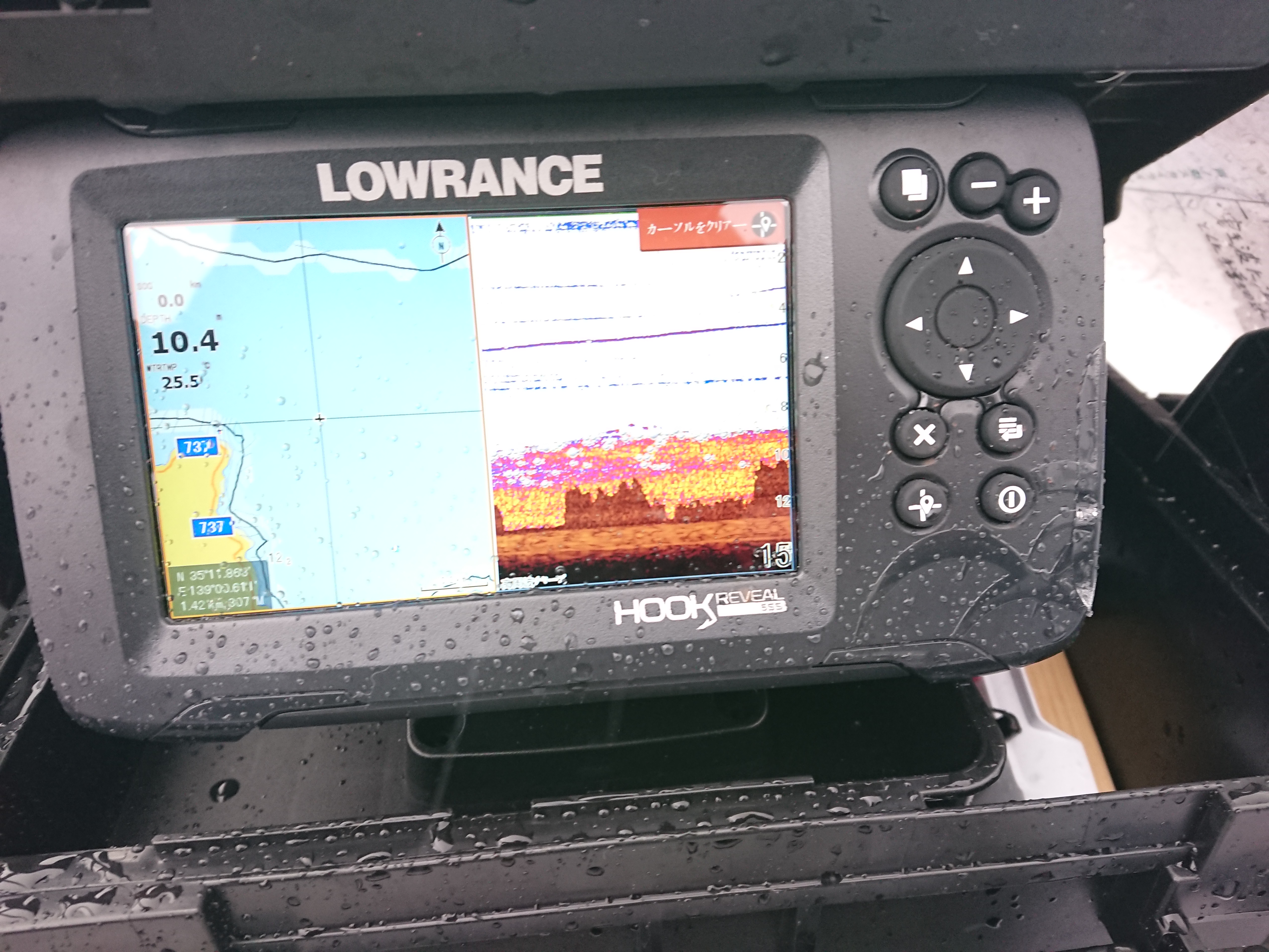 250913　芦ノ湖ワカサギ　釣行　遊覧中に良い反応