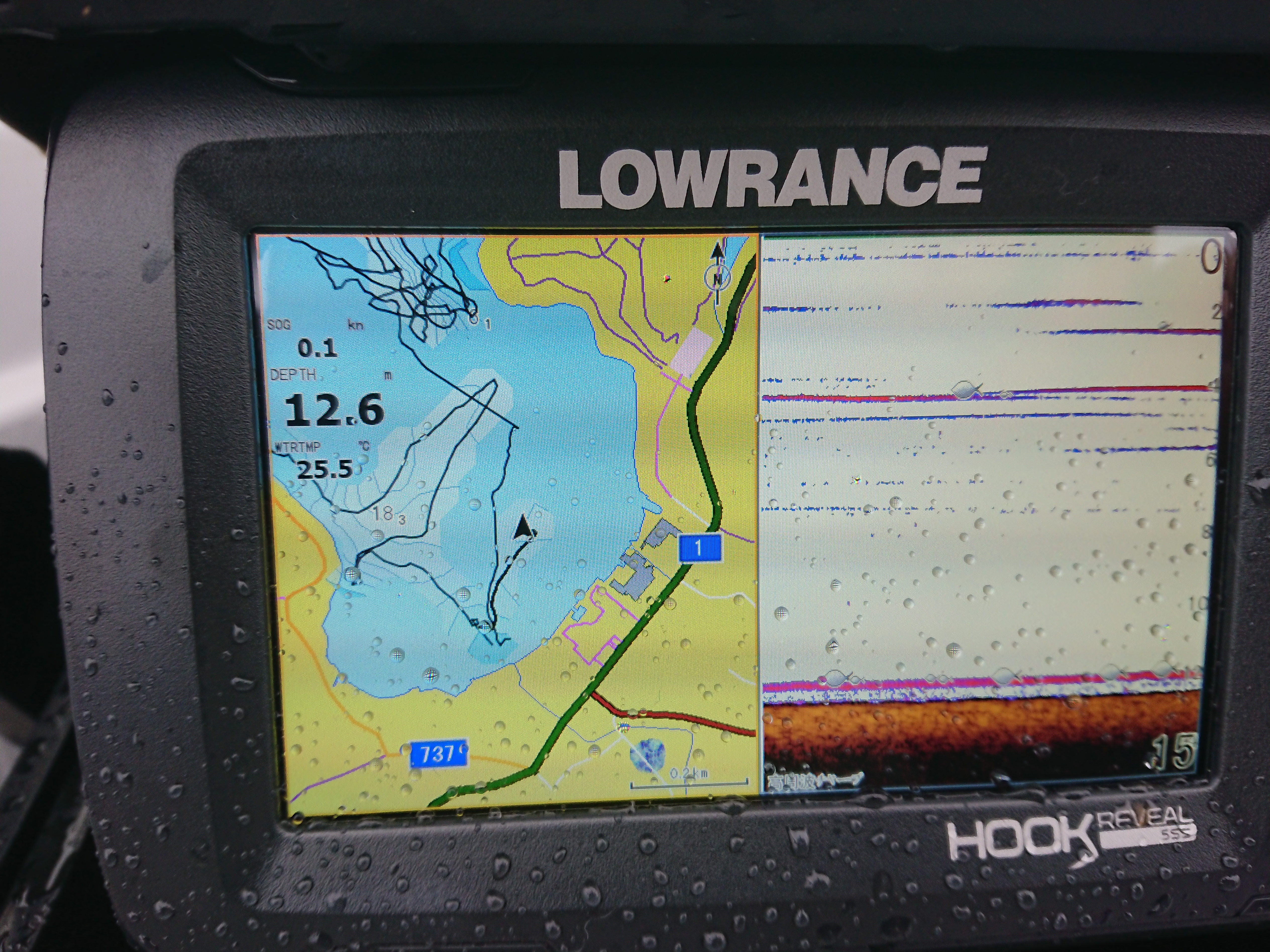 250913　芦ノ湖ワカサギ　釣行　反応無くなる