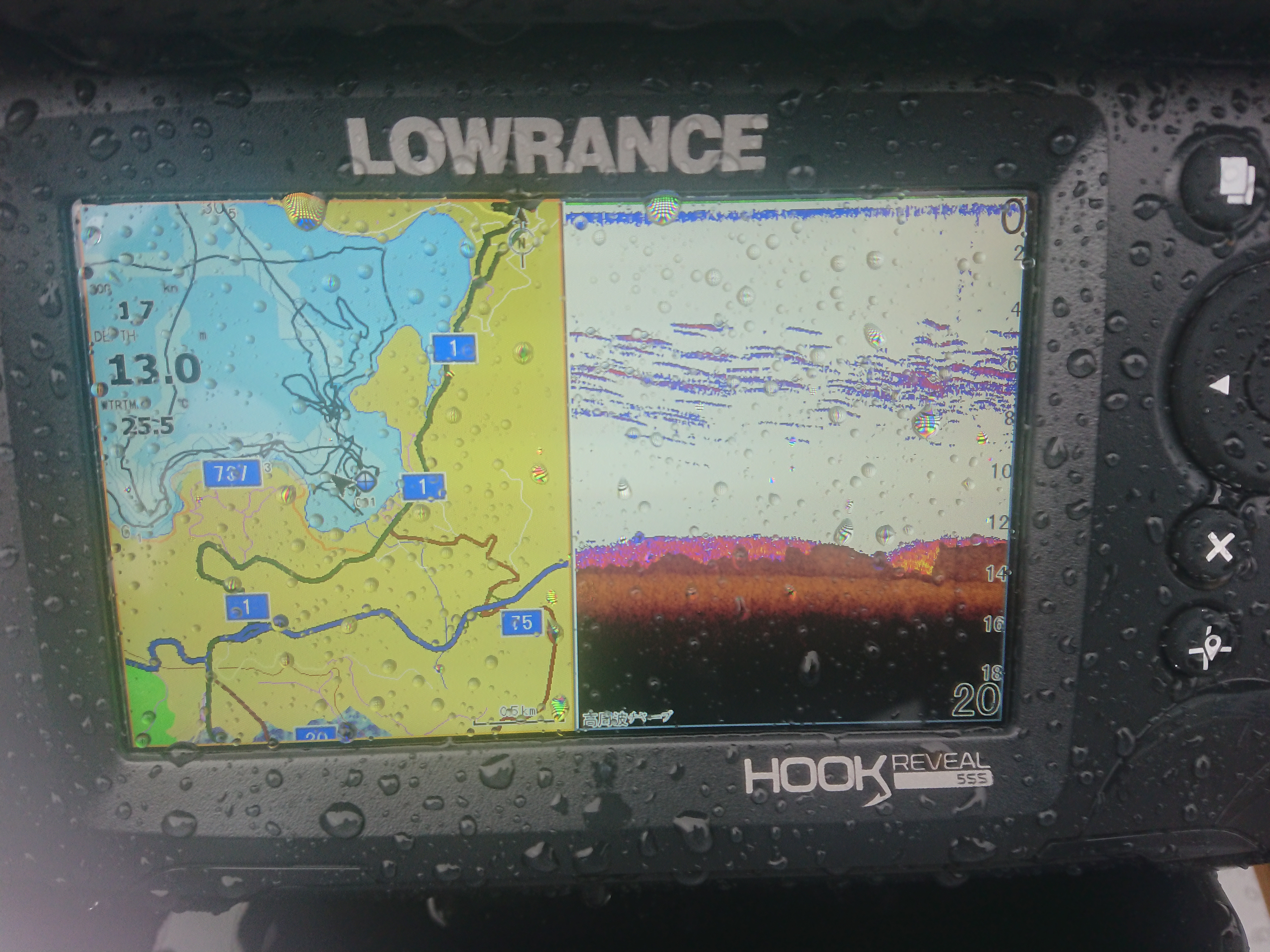 250913　芦ノ湖ワカサギ　釣行　戻ってきたらよい反応再び