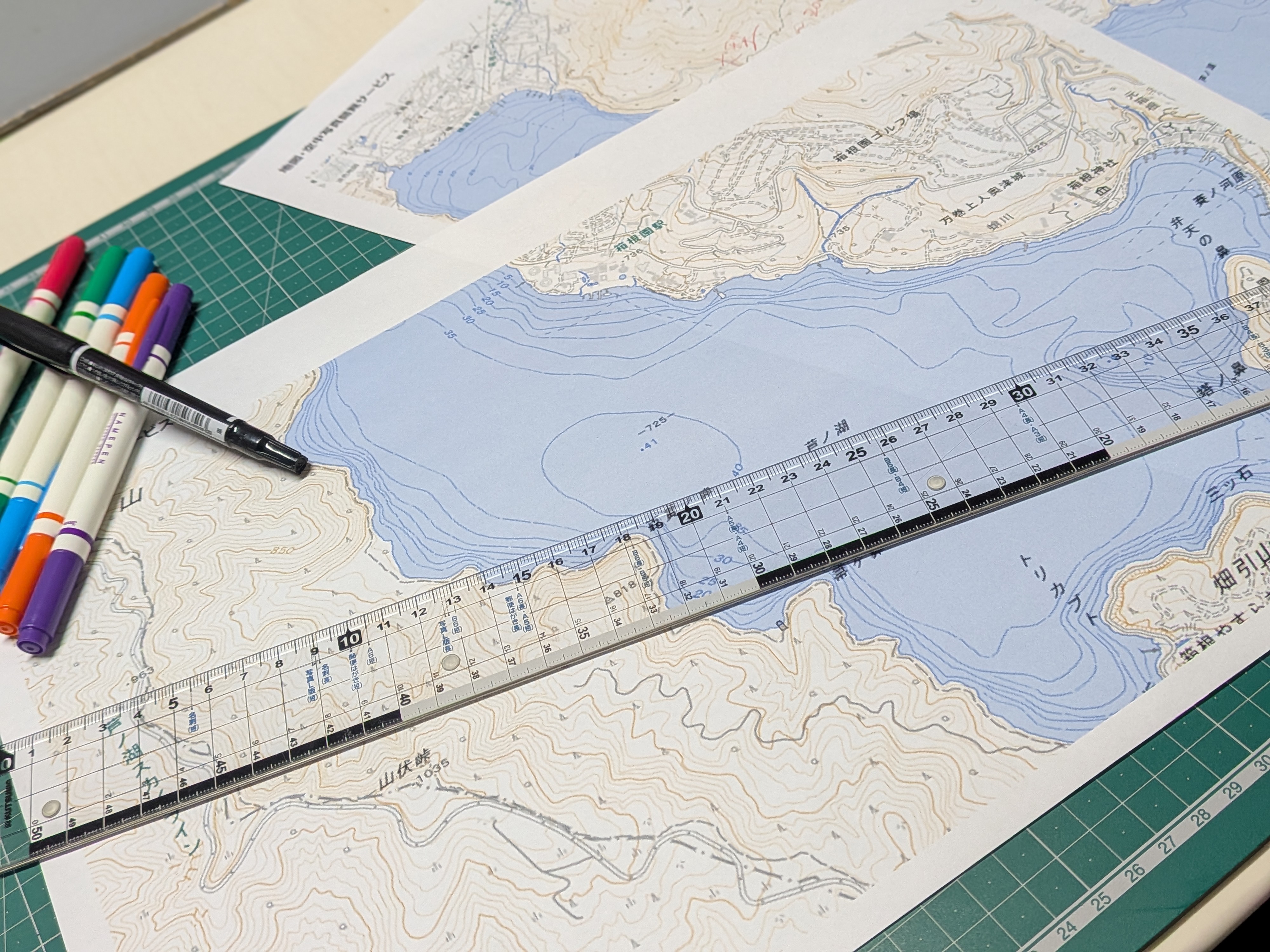 250913　芦ノ湖ワカサギ　準備　マッピング