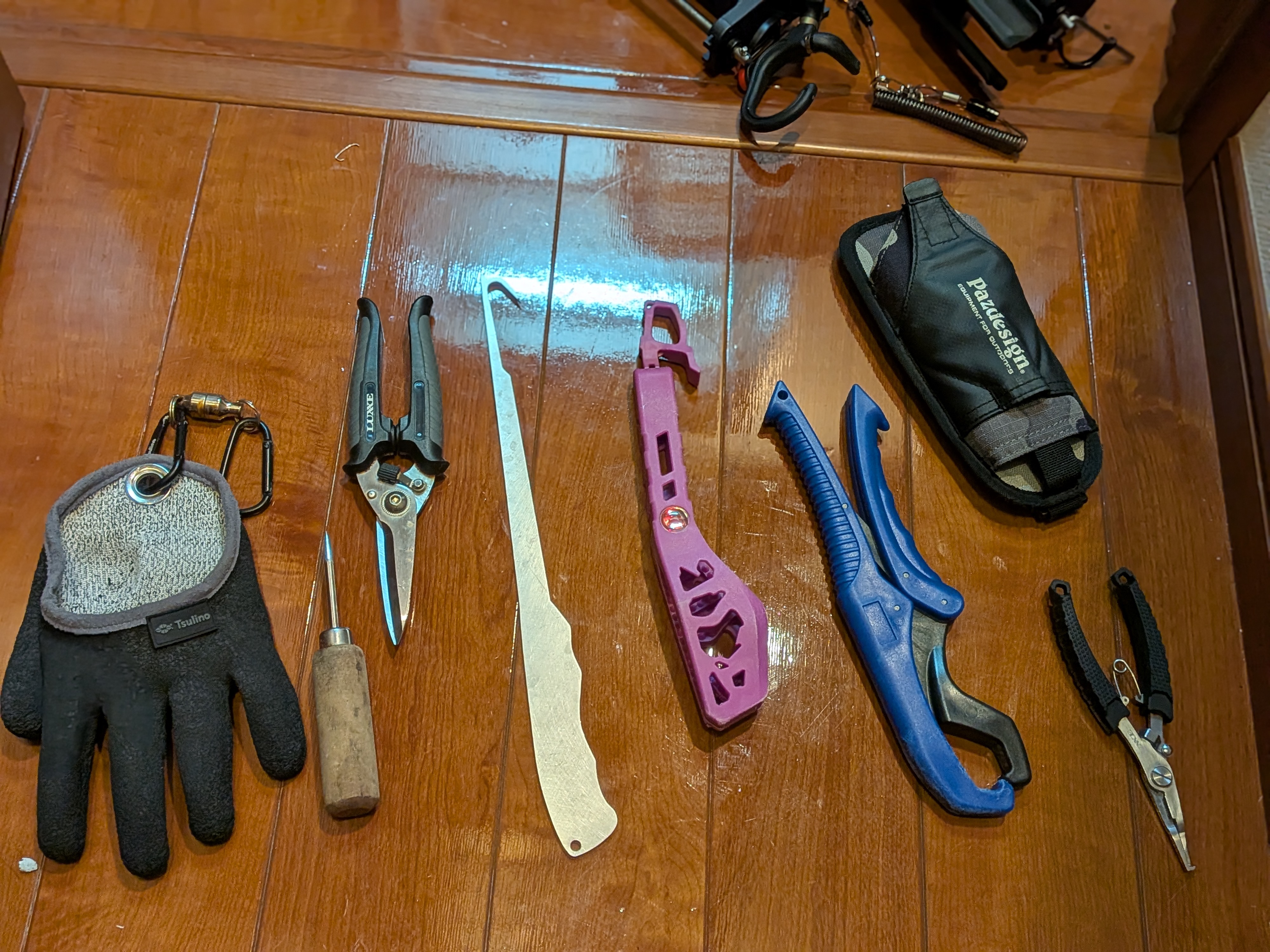 250913　芦ノ湖ワカサギ　準備　道具類