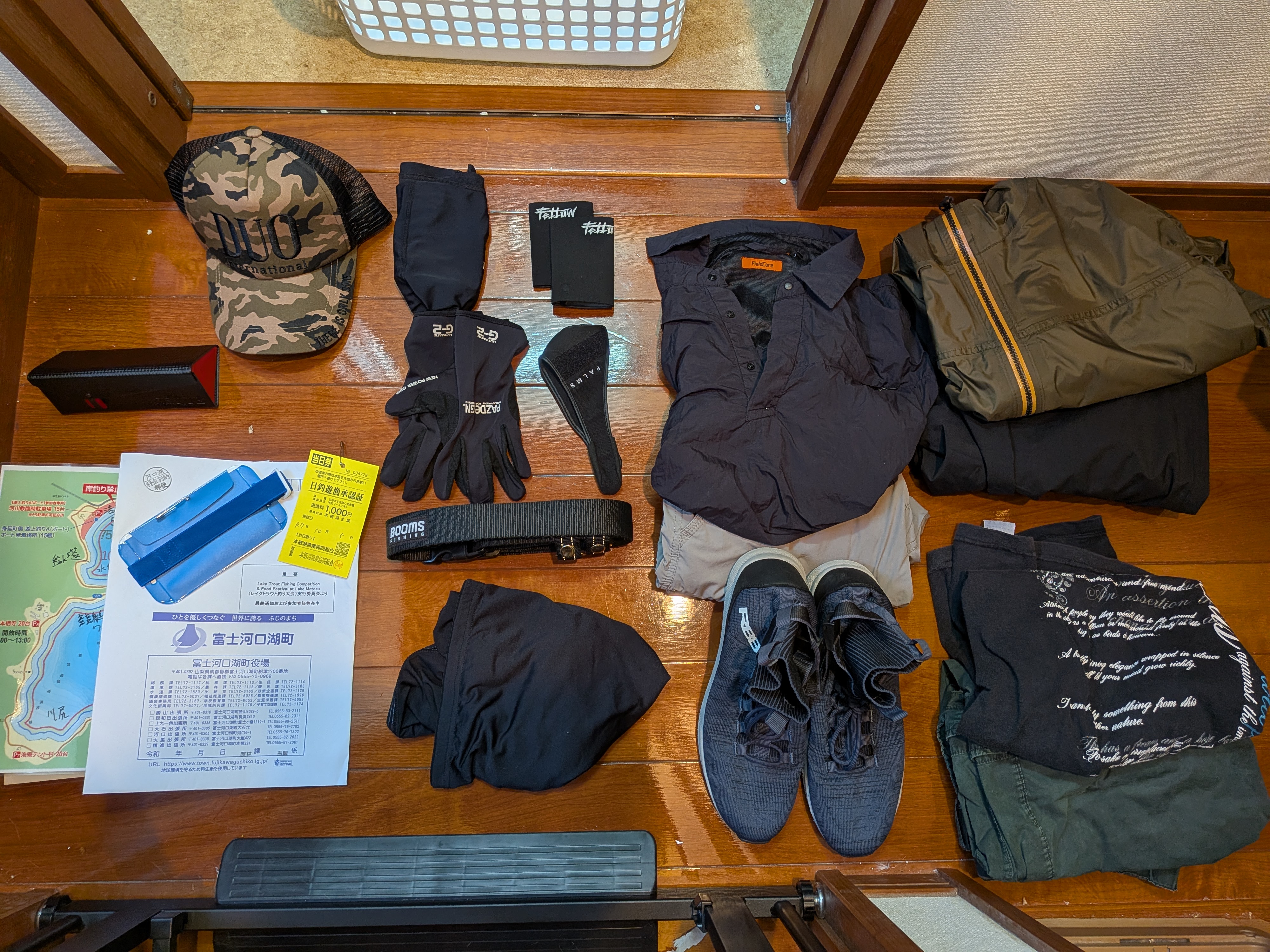 251005 本栖湖レイクトラウト大会 衣類等