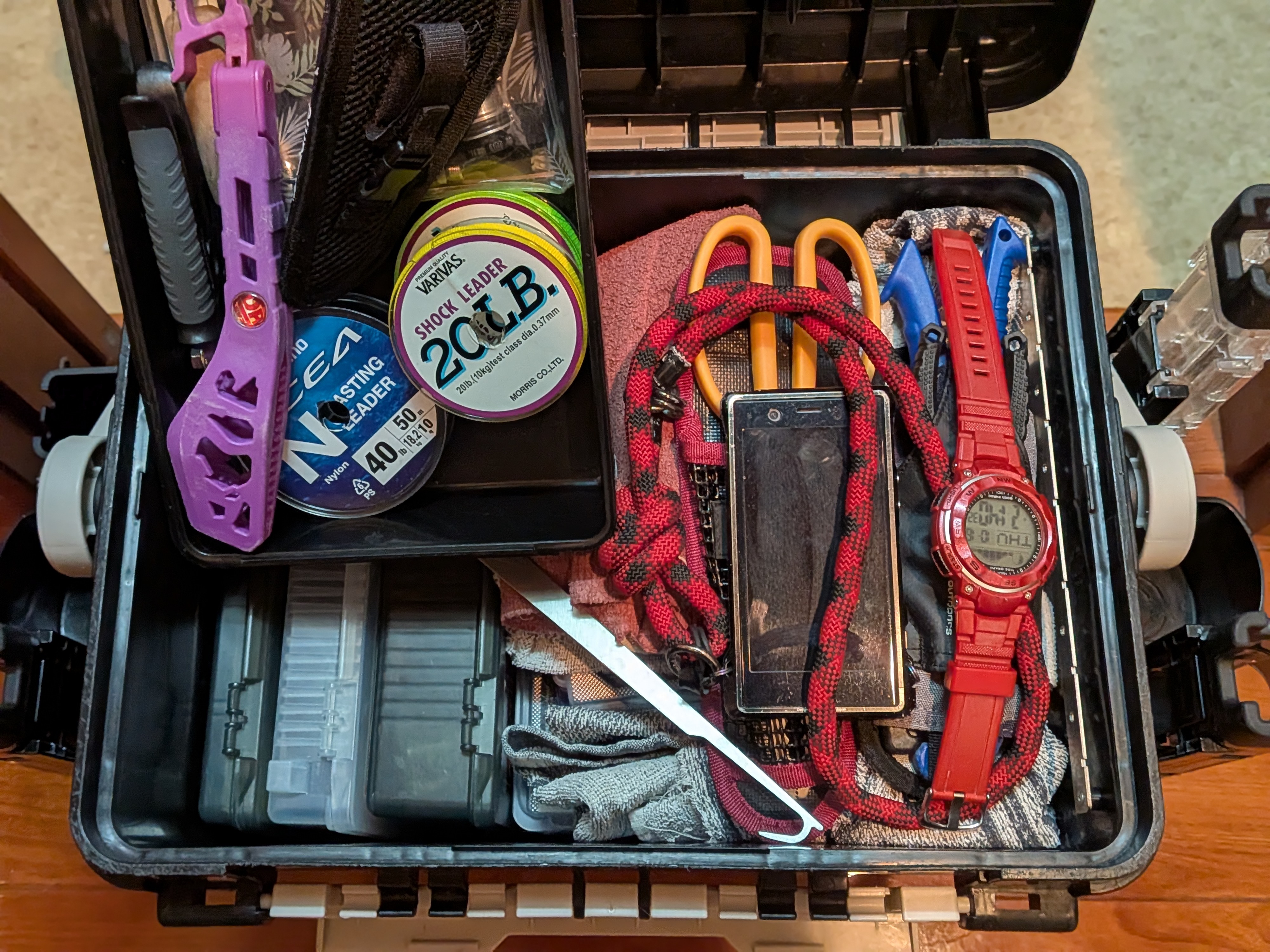 2025年10月18日　焼津タチウオ⇒シロアマダイ⇒カツオリレー　一式詰め込んだ状態