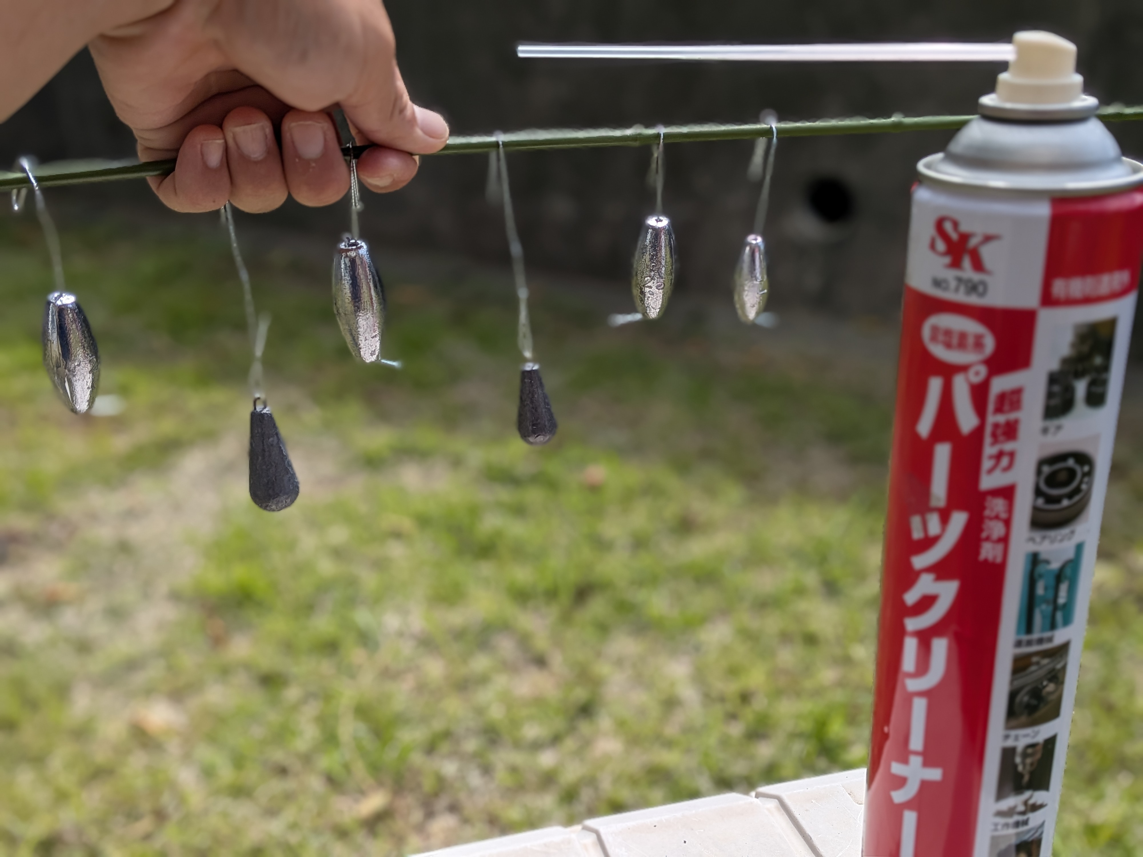 サーベルカブラオモリ塗装 パーツクリーナーで脱脂