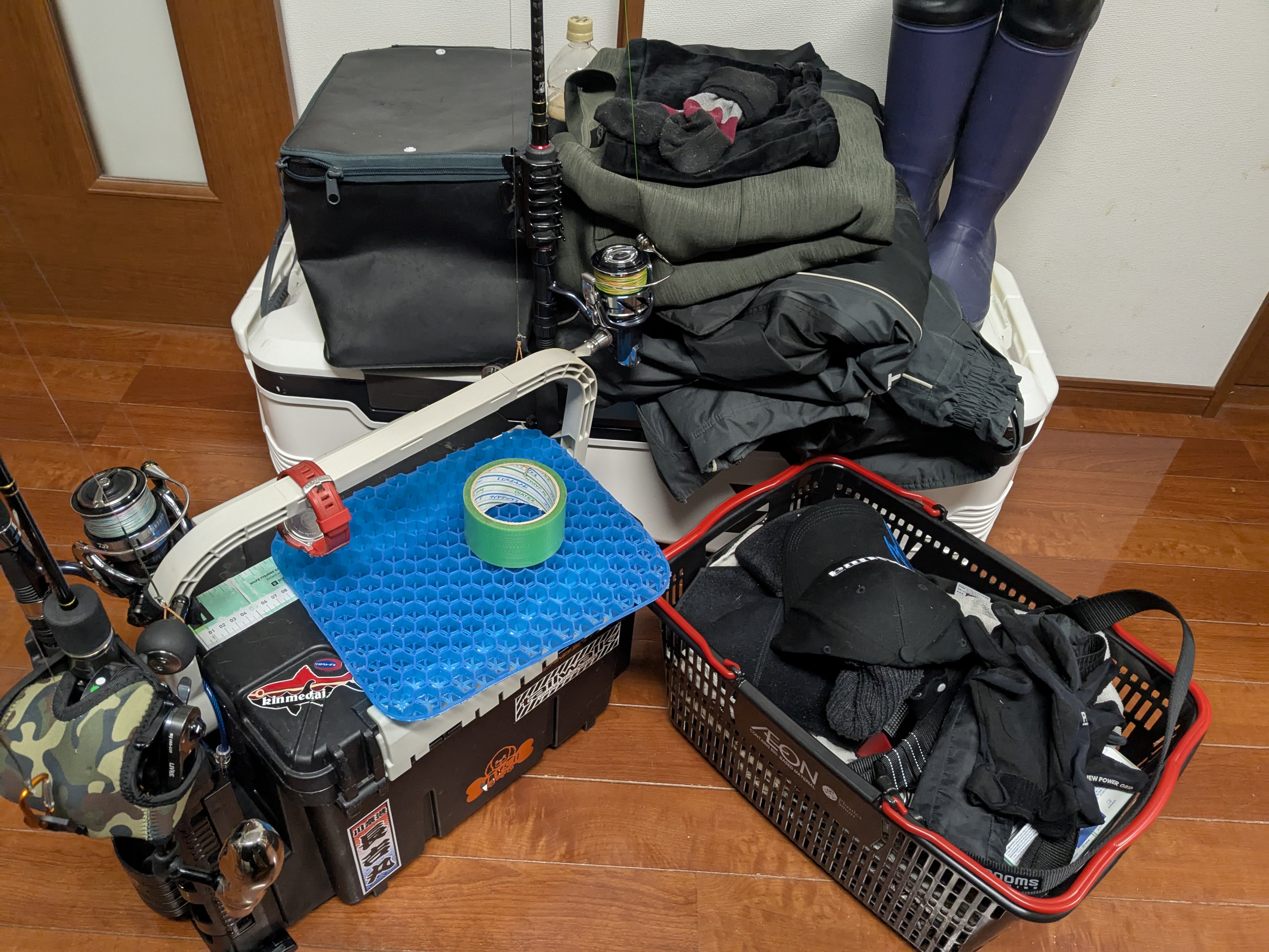 2025年1月11日　浜名湖沖ブリトップ　荷物一式