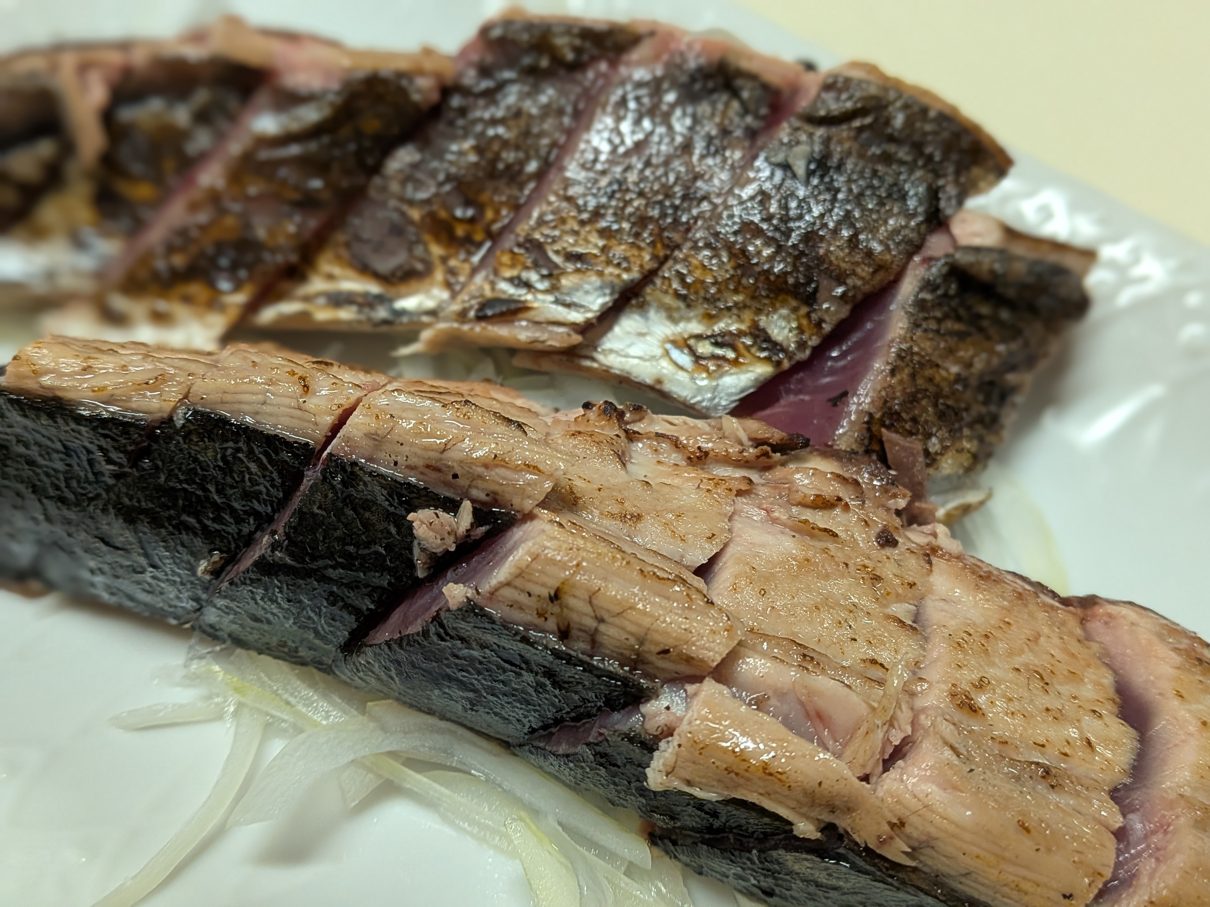 2025年10月18日　焼津タチウオ⇒シロアマダイ⇒カツオリレー　カツオの焼霜