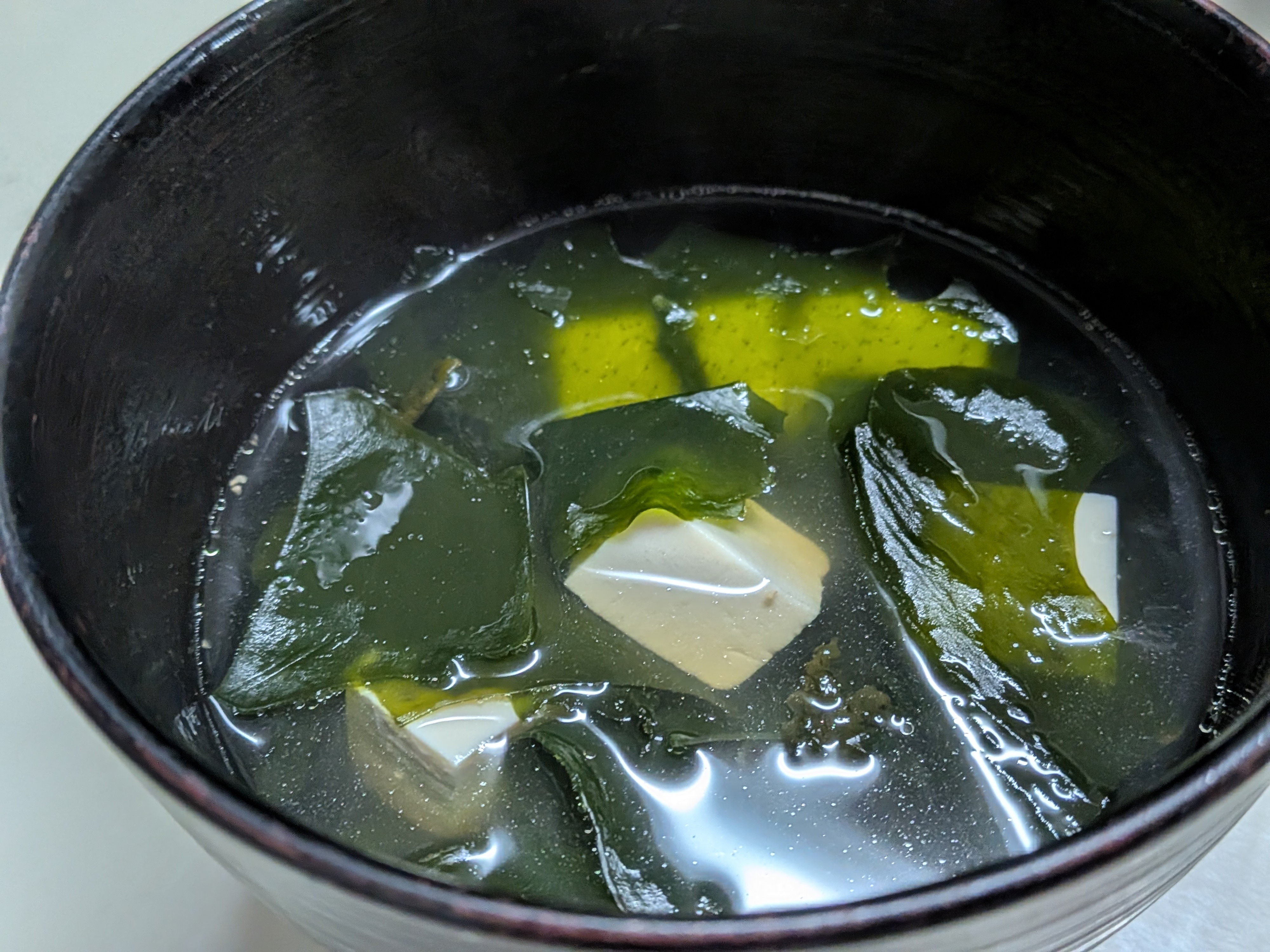 2025年12月13日　アジのアラのお吸い物