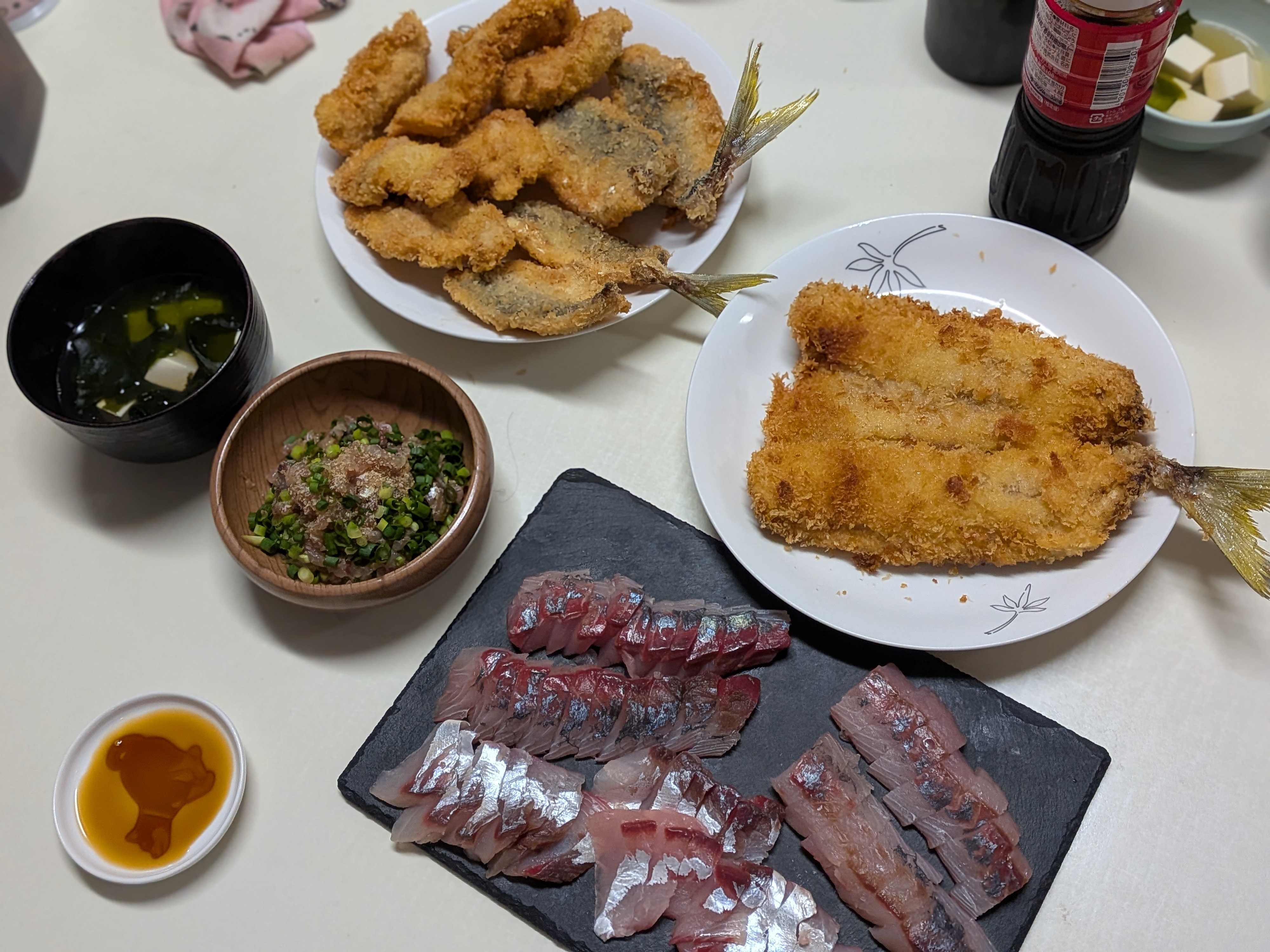 2025年12月13日　焼津アジショートの釣果で楽しんだ夕飯