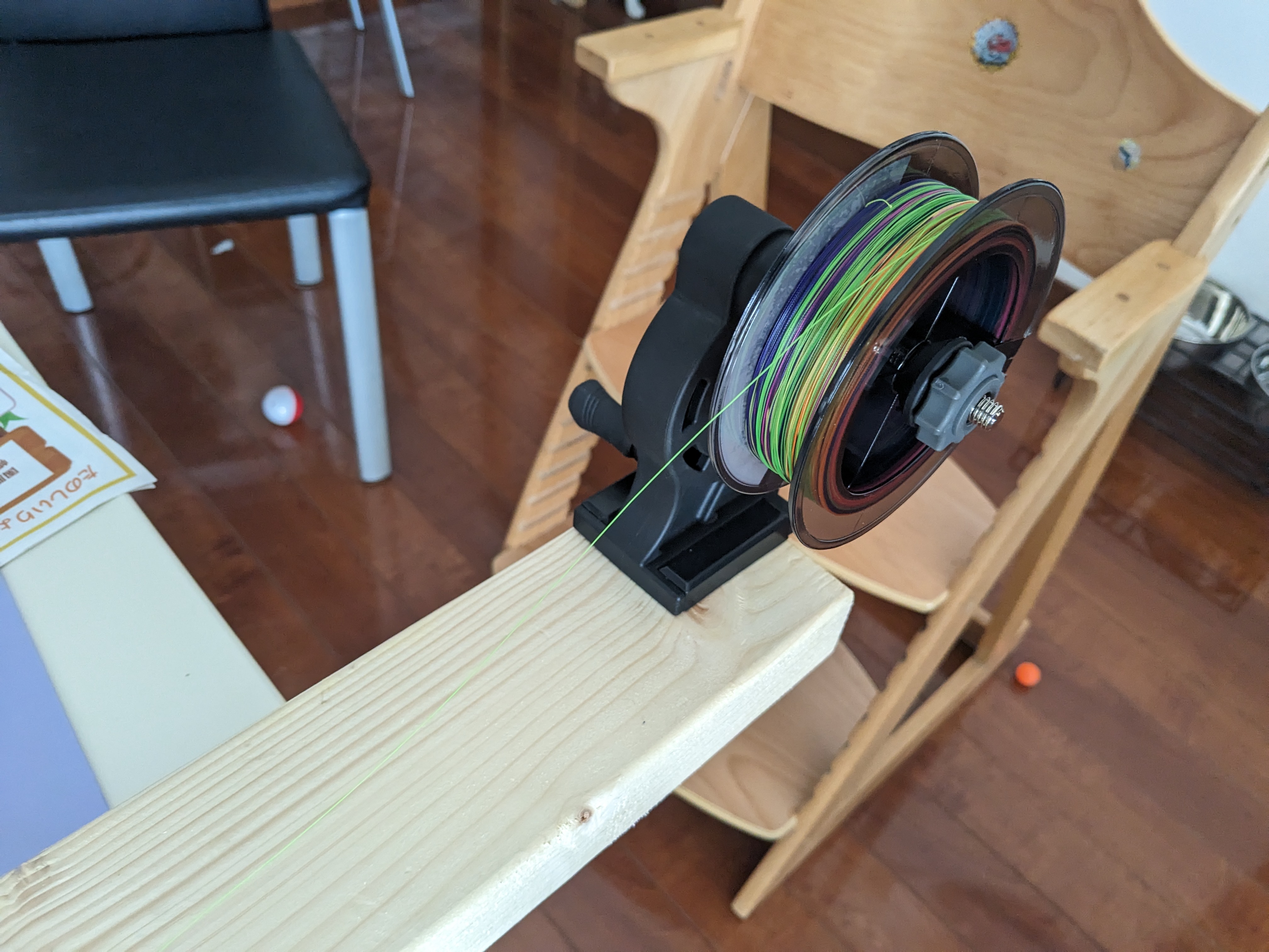 23年12月17日　スプールもほどほどにテンションが掛かるようにしておく