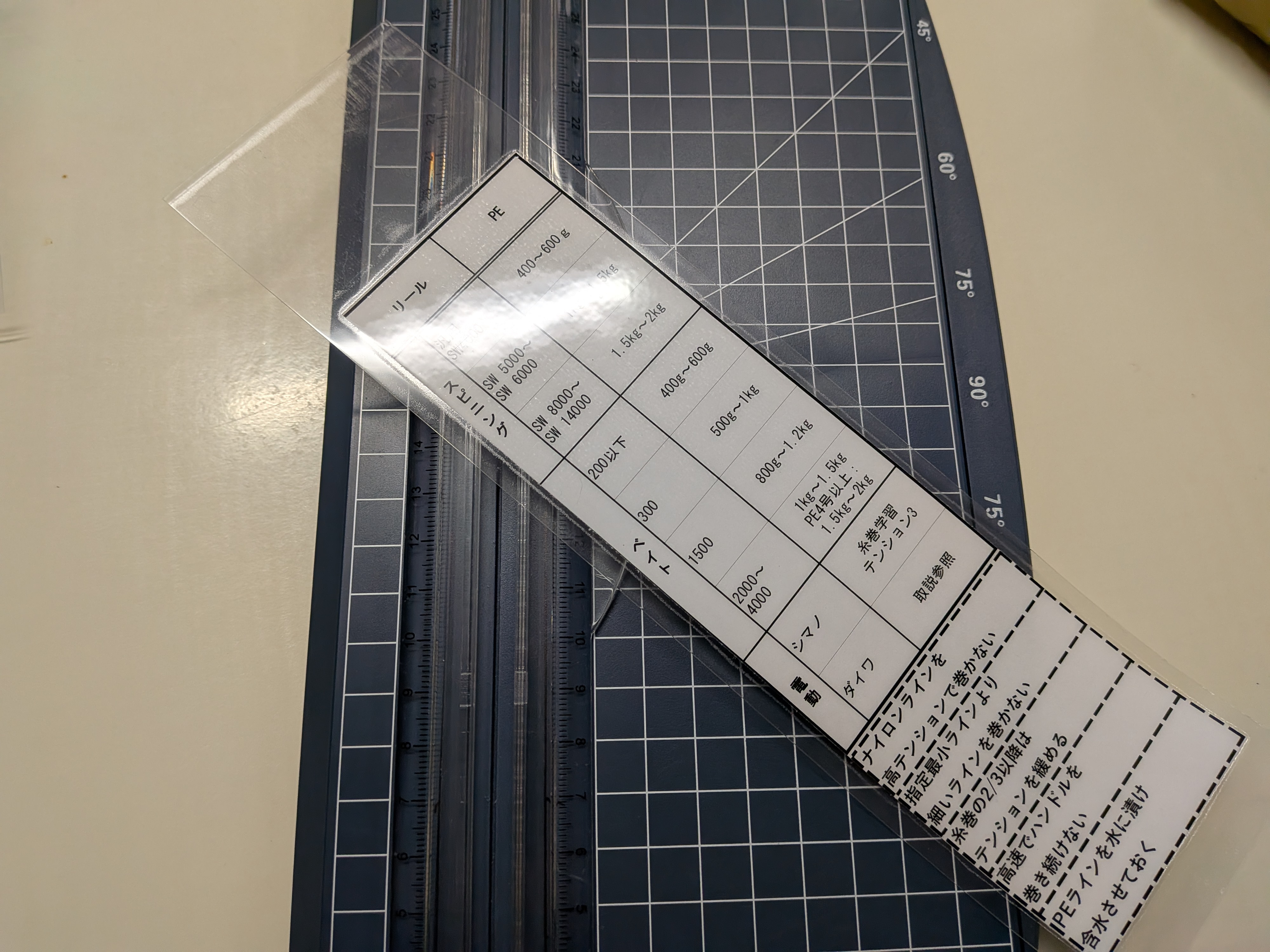 26年1月21日　ラミネートの裁断