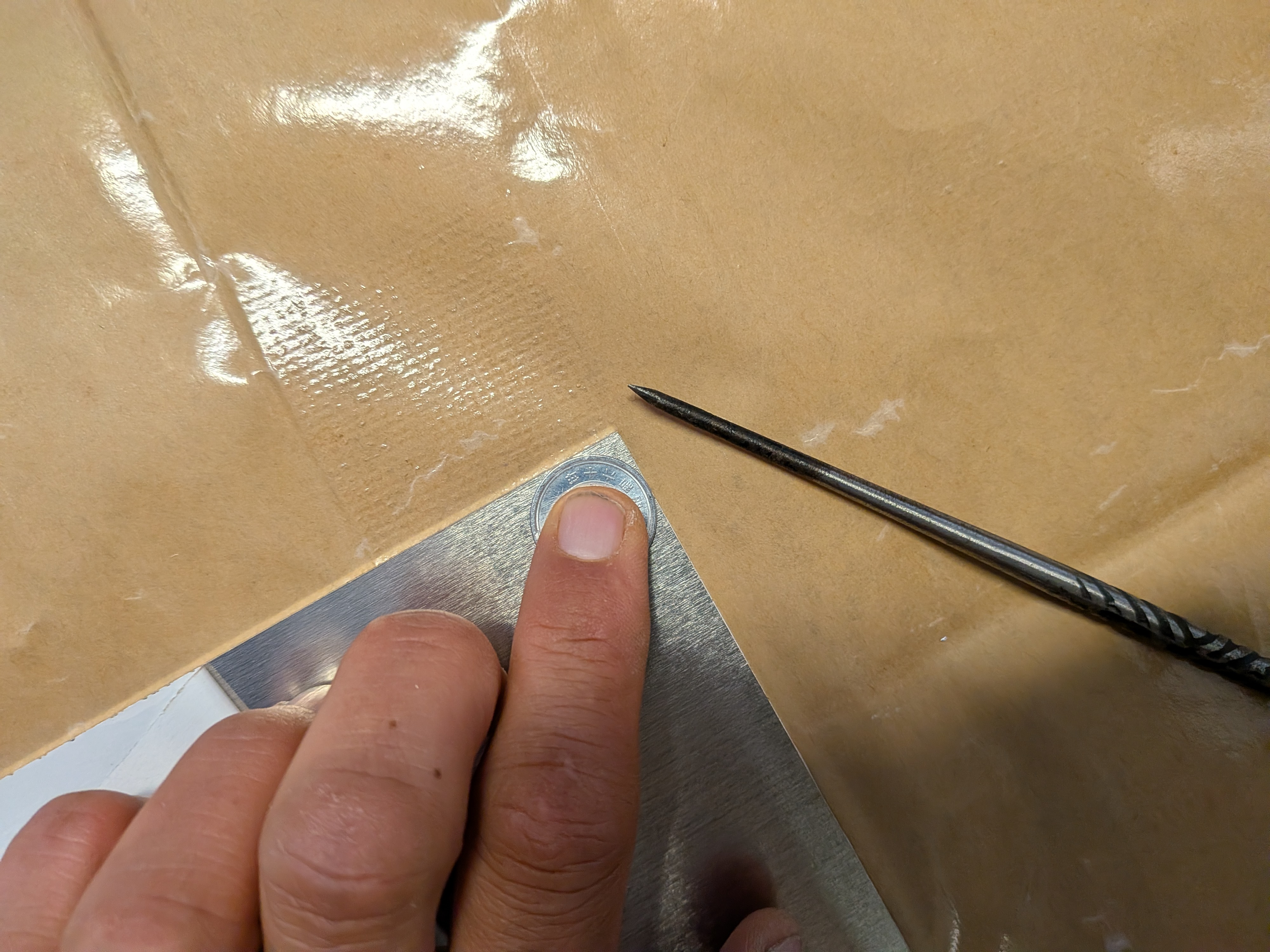 26年2月6日　コーナーRの為のケガキ