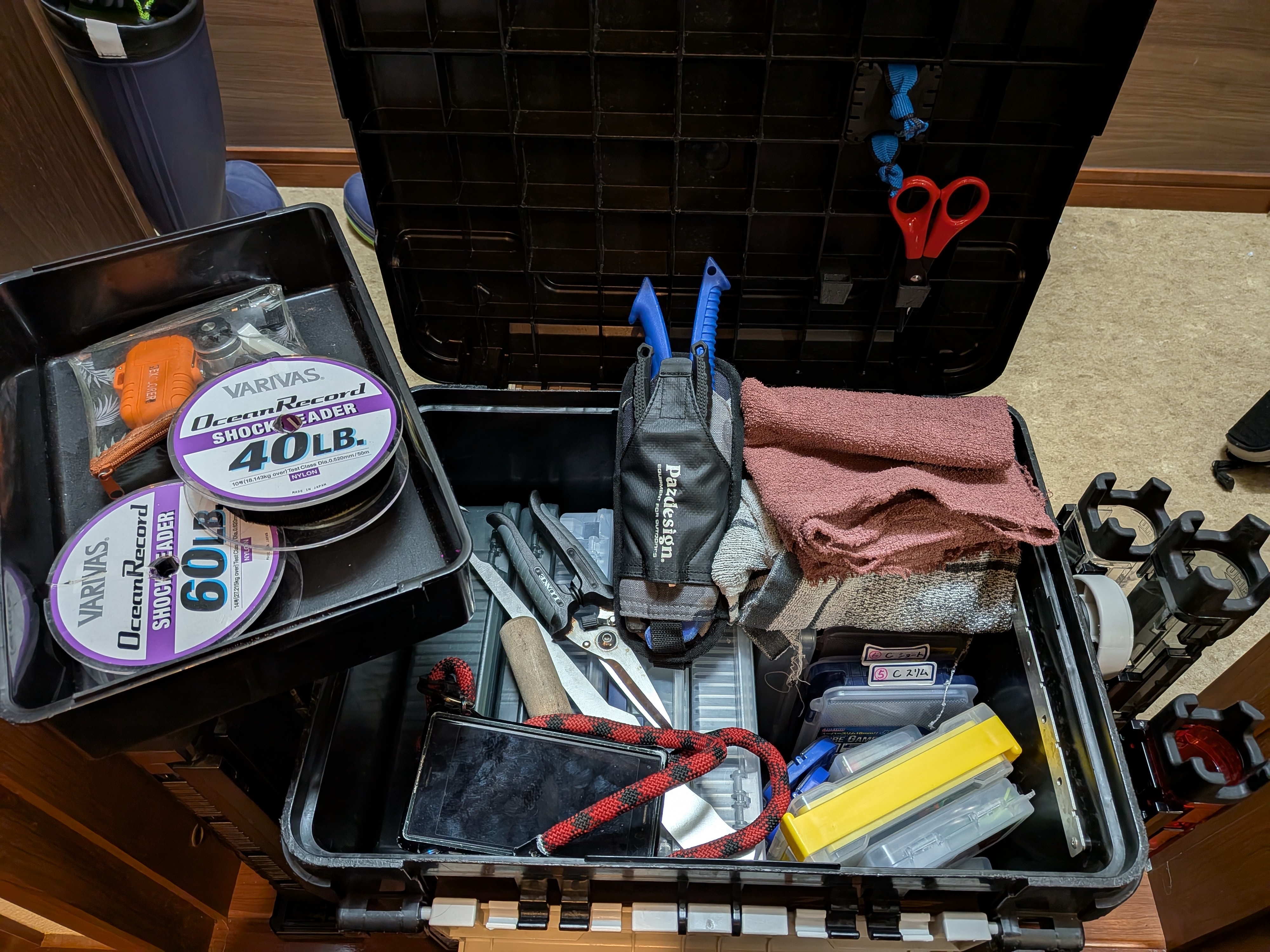 2026年2月15日 サワラキャスティングの荷物一式