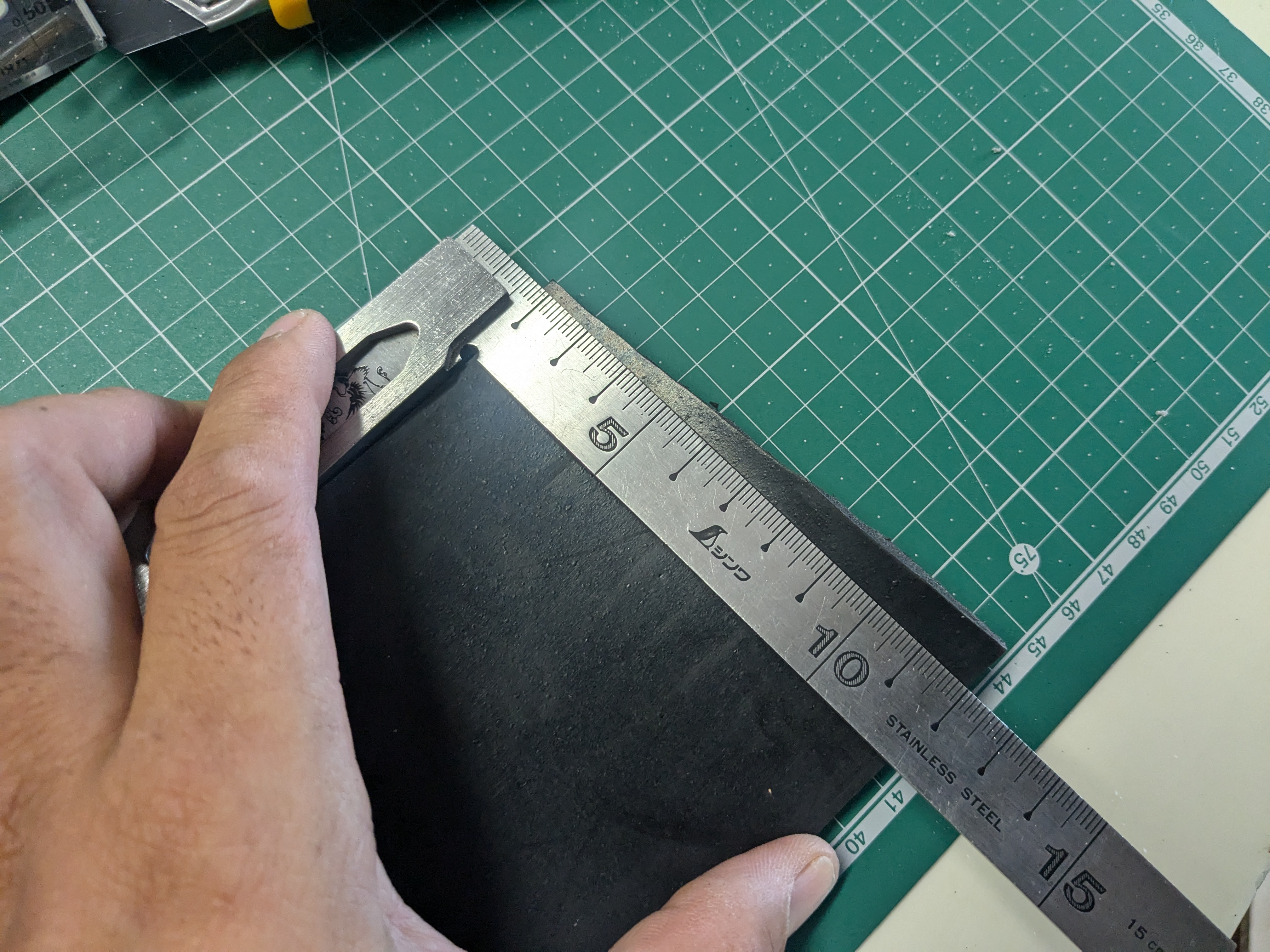 ゴムマットの直角出し