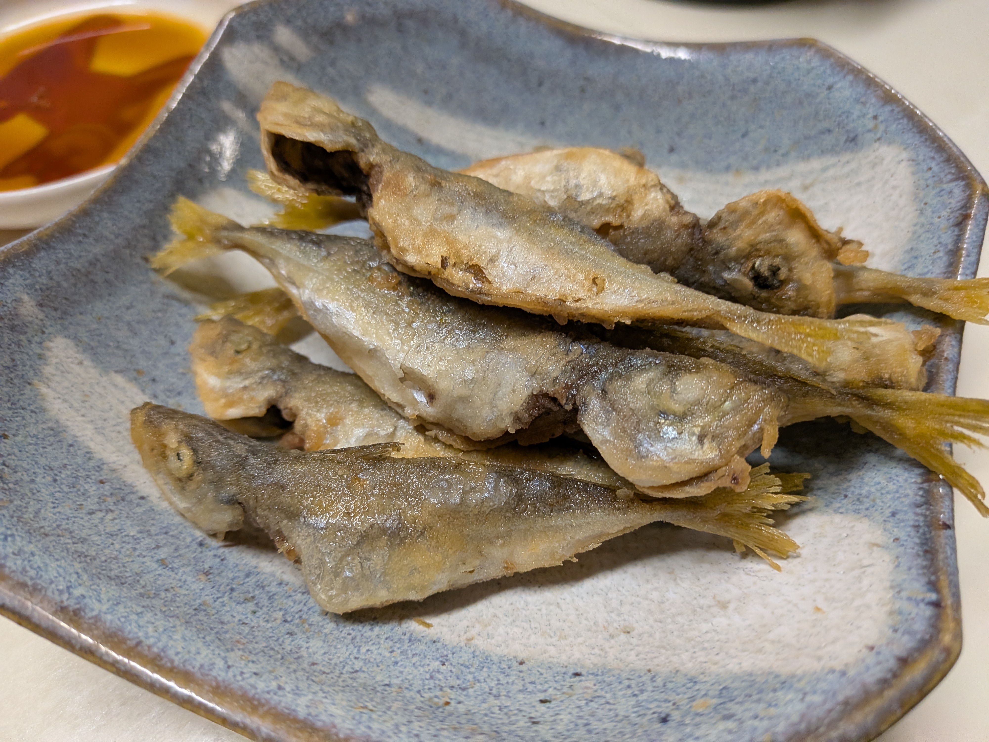 26年5月24日 清水港海づり公園 マメアジの唐揚げ