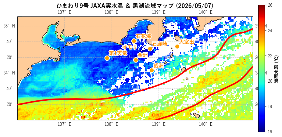 26年5月　黒潮流域・ヒートマップ　第2週