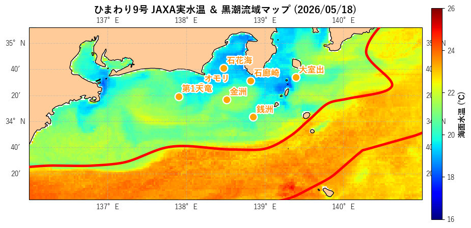 26年5月　黒潮流域・ヒートマップ　第4週