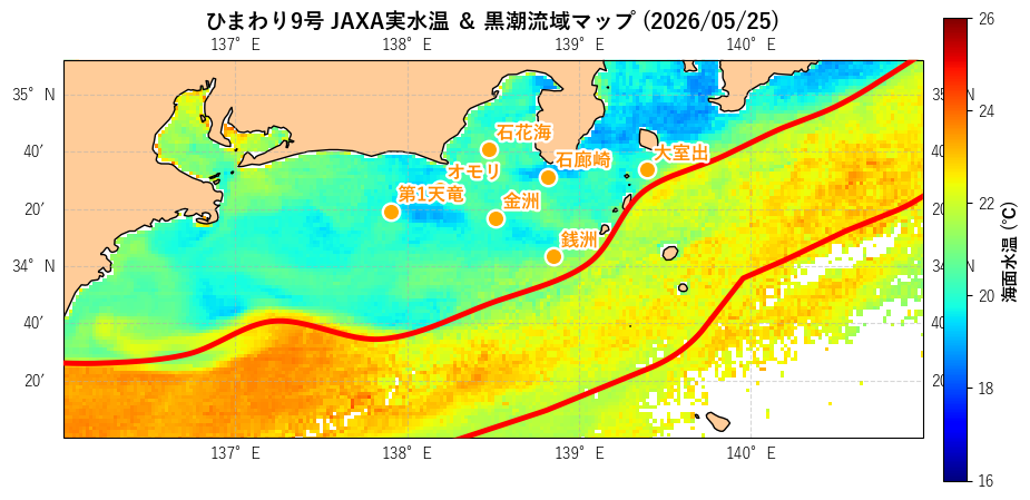 26年5月　黒潮流域・ヒートマップ　第5週