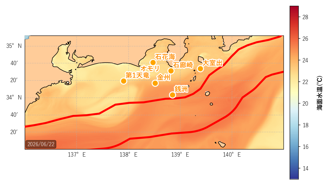 26年6月 黒潮流域・ヒートマップ 第4週