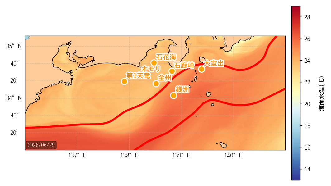 26年6月 黒潮流域・ヒートマップ 第5週