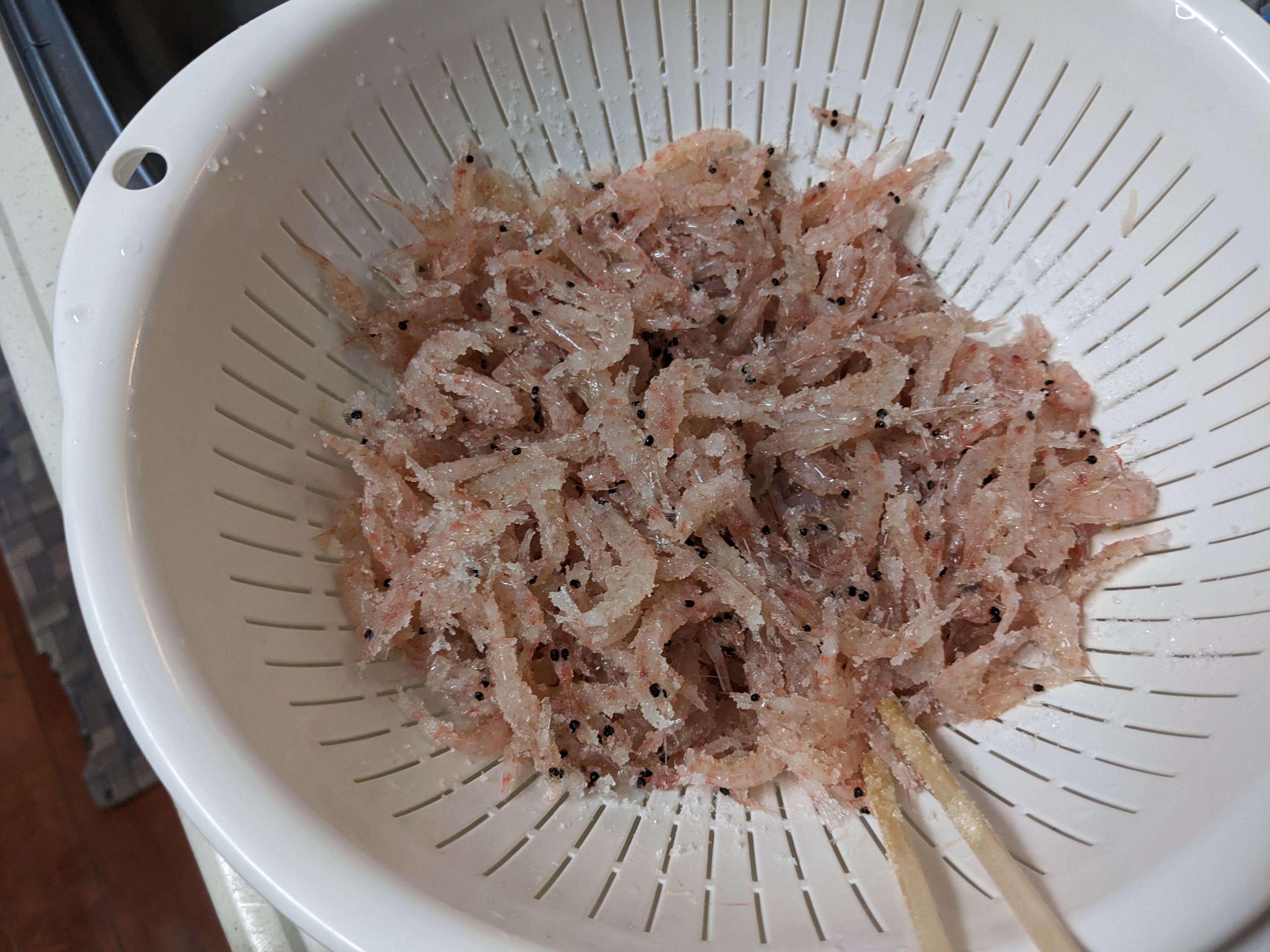 付けエサ自作 オキアミ加工 砂糖漬け